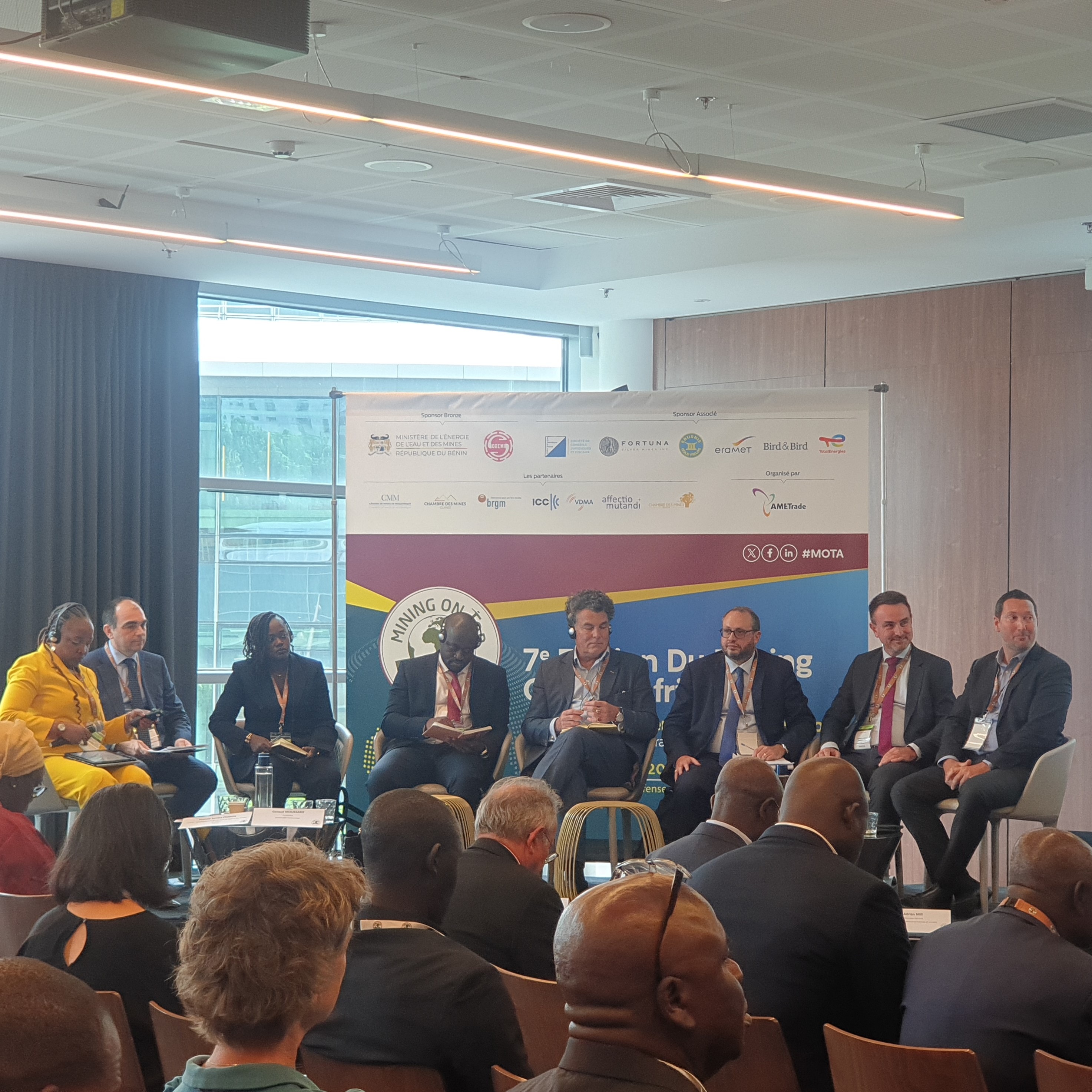 Assheton speaking as part of a panel session at Mining on Top